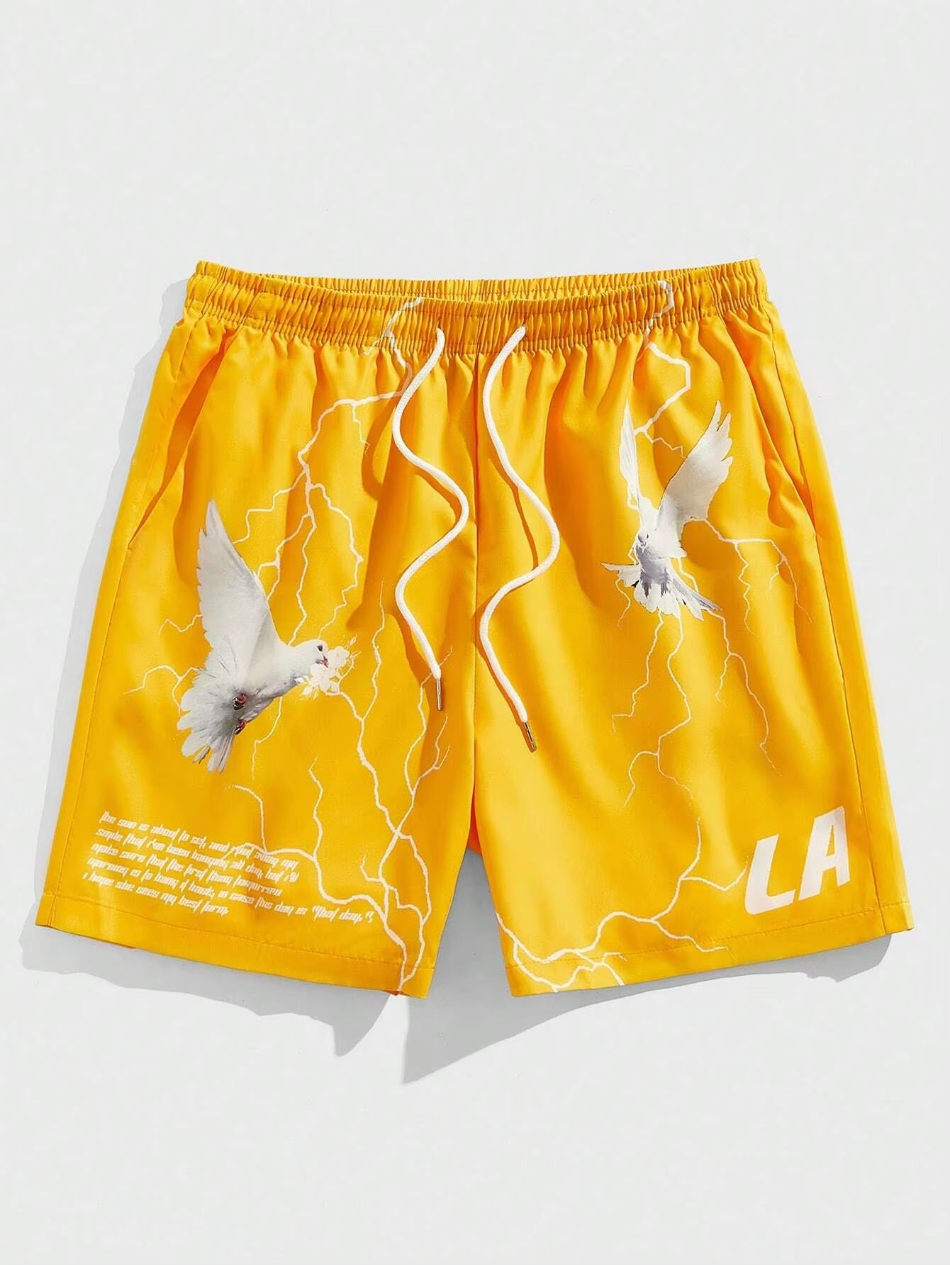 Men Pigeon & Slogan Graphic Shorts Casual Half Pants Unisex Gym Fitness Men'S Trousers Summer Women Shorts Sport Beach Shorts