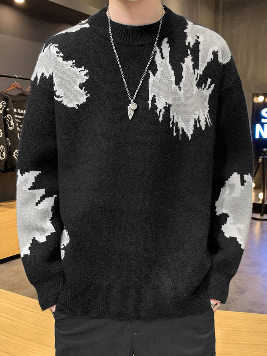 Men Graphic Pattern Drop Shoulder Sweater